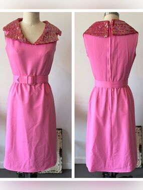 Vintage Coco California Pink Sequin Dress